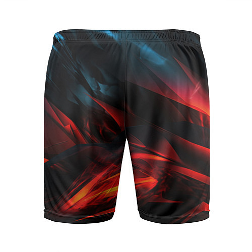 Мужские спортивные шорты Red black abstract / 3D-принт – фото 2