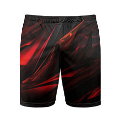 Мужские спортивные шорты Black red background