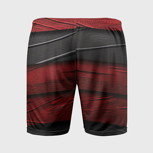 Мужские спортивные шорты Black red texture / 3D-принт – фото 2