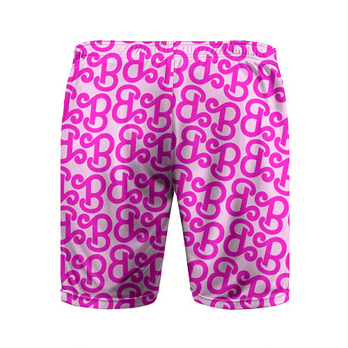 Мужские спортивные шорты Логотип Барби - буква B / 3D-принт – фото 2