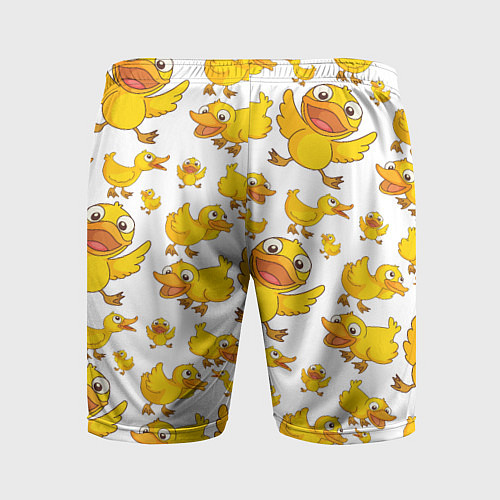 Мужские спортивные шорты Yellow ducklings / 3D-принт – фото 2