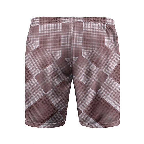 Мужские спортивные шорты В коричневых тонах геометрический узор / 3D-принт – фото 2