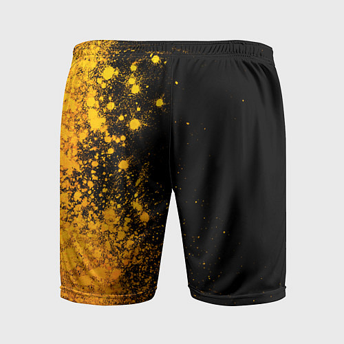 Мужские спортивные шорты Five Finger Death Punch - gold gradient: по-вертик / 3D-принт – фото 2