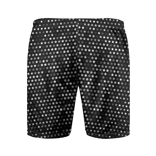 Мужские спортивные шорты HIM glitch на темном фоне: по-вертикали / 3D-принт – фото 2