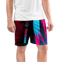 Шорты спортивные мужские Berserk - neon gradient: по-вертикали, цвет: 3D-принт — фото 2