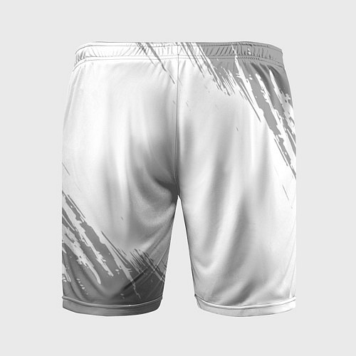 Мужские спортивные шорты Berserk glitch на светлом фоне: надпись, символ / 3D-принт – фото 2