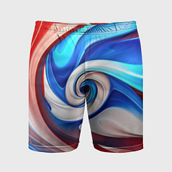 Мужские спортивные шорты Волны в цвете флага РФ