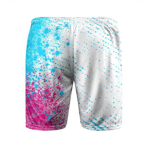 Мужские спортивные шорты Breaking Benjamin neon gradient style: по-вертикал / 3D-принт – фото 2