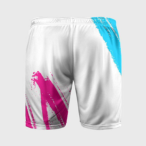 Мужские спортивные шорты Nine Inch Nails neon gradient style: надпись, симв / 3D-принт – фото 2