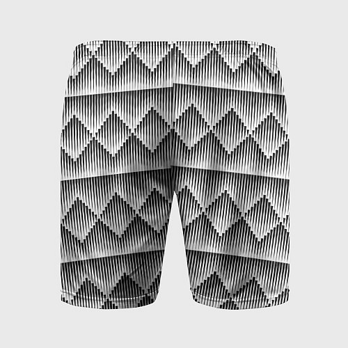 Мужские спортивные шорты Паттерн из объемных ромбов / 3D-принт – фото 2