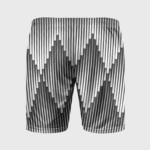 Мужские спортивные шорты Большие вдавленные ромбы / 3D-принт – фото 2