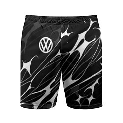 Шорты спортивные мужские Volkswagen - острые линии, цвет: 3D-принт