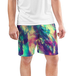 Шорты спортивные мужские Яркая футболка кислота, цвет: 3D-принт — фото 2