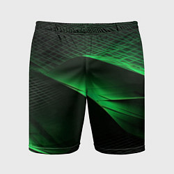 Мужские спортивные шорты Зеленая абстракция фон