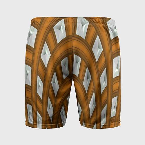 Мужские спортивные шорты Деревянные своды / 3D-принт – фото 2