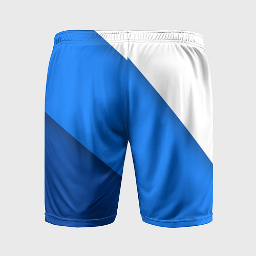 Мужские спортивные шорты Volkswagen - голубые линии / 3D-принт – фото 2