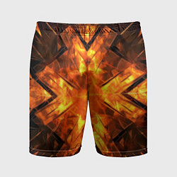 Шорты спортивные мужские Огненная геометрия, цвет: 3D-принт