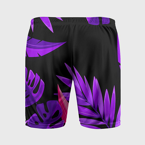 Мужские спортивные шорты Floral composition - neon / 3D-принт – фото 2