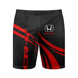 Шорты спортивные мужские Honda CR-V - красный и карбон, цвет: 3D-принт