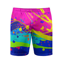 Шорты спортивные мужские Красочная абстрактная композиция, цвет: 3D-принт
