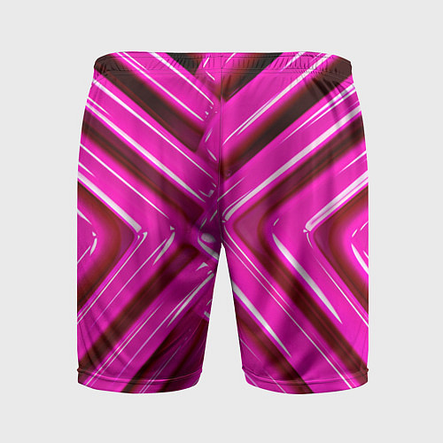 Мужские спортивные шорты Розовые абстрактные трубочки / 3D-принт – фото 2