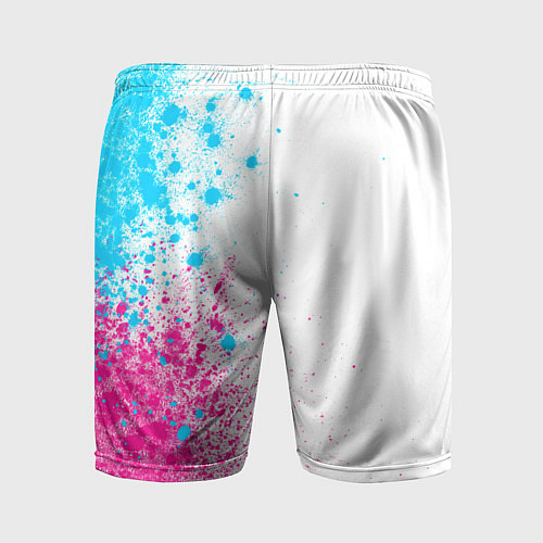 Мужские спортивные шорты Brawl Stars neon gradient style: по-вертикали / 3D-принт – фото 2
