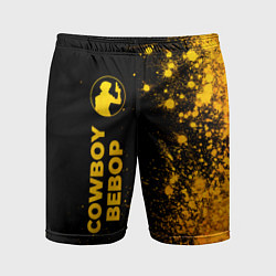 Шорты спортивные мужские Cowboy Bebop - gold gradient: по-вертикали, цвет: 3D-принт