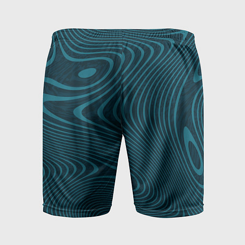 Мужские спортивные шорты Абстрактный бирюзовый / 3D-принт – фото 2