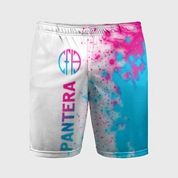 Мужские спортивные шорты Pantera neon gradient style: по-вертикали