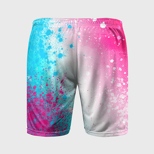 Мужские спортивные шорты My Chemical Romance neon gradient style: по-вертик / 3D-принт – фото 2