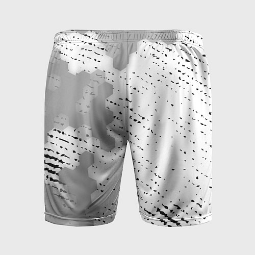 Мужские спортивные шорты Fortnite glitch на светлом фоне: по-вертикали / 3D-принт – фото 2