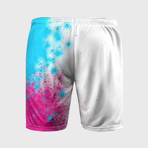 Мужские спортивные шорты Babymetal neon gradient style: по-вертикали / 3D-принт – фото 2