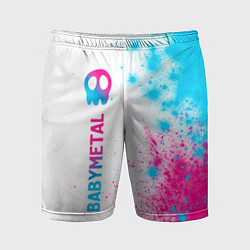 Мужские спортивные шорты Babymetal neon gradient style: по-вертикали
