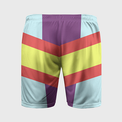 Мужские спортивные шорты Винтажный цвет 60 годов / 3D-принт – фото 2