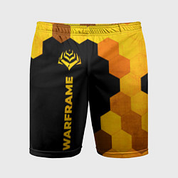 Шорты спортивные мужские Warframe - gold gradient по-вертикали, цвет: 3D-принт