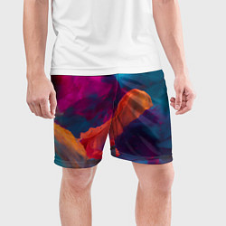 Шорты спортивные мужские Акварельные краски, цвет: 3D-принт — фото 2