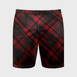 Мужские спортивные шорты Тёмно-красная шотландская клетка