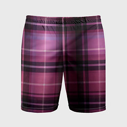 Мужские спортивные шорты Фиолетовая шотландская клетка