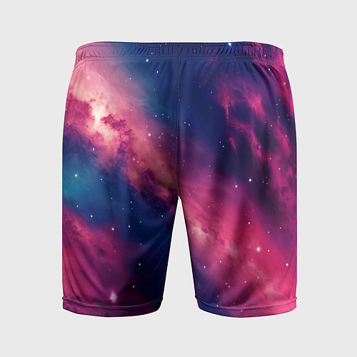 Мужские спортивные шорты Галактика в розовом цвете / 3D-принт – фото 2