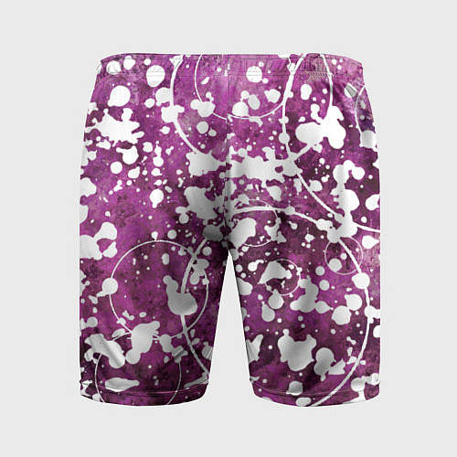Мужские спортивные шорты Абстракция - круги на пурпурном / 3D-принт – фото 2