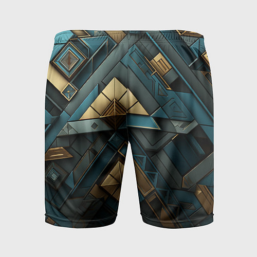 Мужские спортивные шорты Геометрический узор в египетском стиле / 3D-принт – фото 2