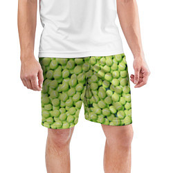 Шорты спортивные мужские Много теннисных мячей, цвет: 3D-принт — фото 2