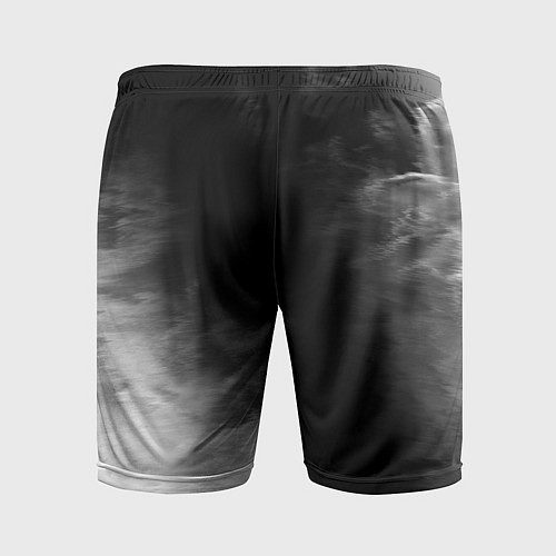 Мужские спортивные шорты Hitman glitch на темном фоне по-вертикали / 3D-принт – фото 2