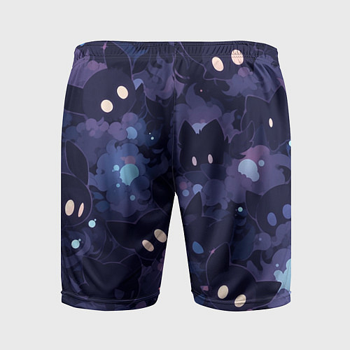 Мужские спортивные шорты Фиолетовые котики / 3D-принт – фото 2