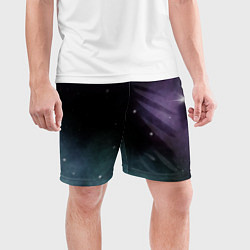 Шорты спортивные мужские Космос и звезды на темном фоне, цвет: 3D-принт — фото 2