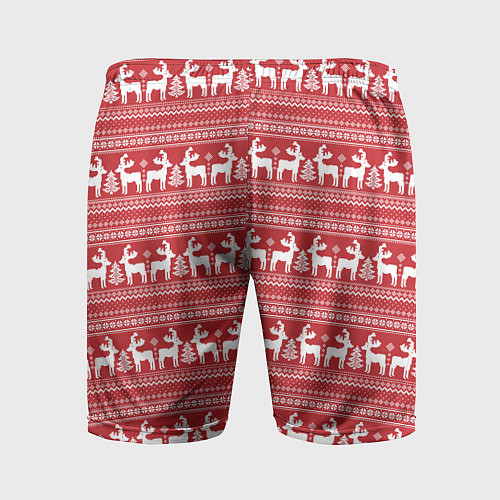 Мужские спортивные шорты Новогодние олени / 3D-принт – фото 2