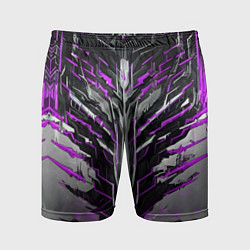 Мужские спортивные шорты Киберпанк доспех фиолетовый