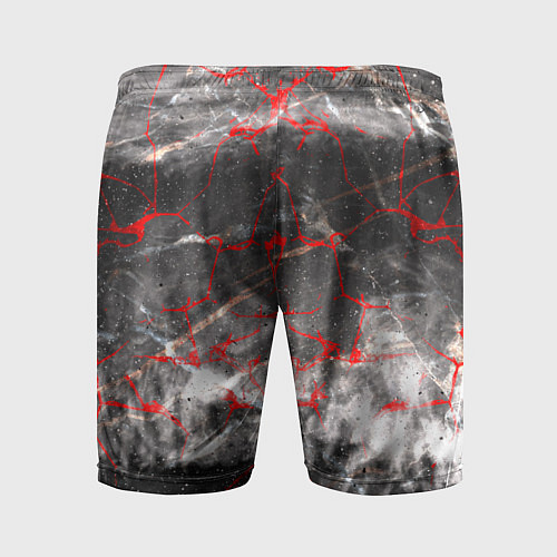 Мужские спортивные шорты Красные узоры / 3D-принт – фото 2