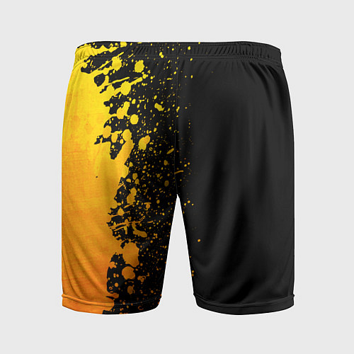 Мужские спортивные шорты Thousand Foot Krutch - gold gradient по-вертикали / 3D-принт – фото 2