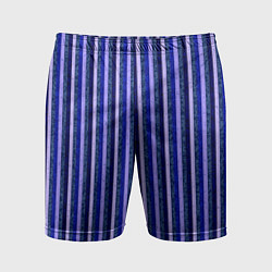Мужские спортивные шорты Сине-фиолетовый в полоску